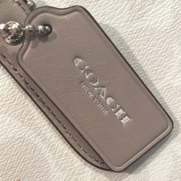 Coach Varsity City Zip Tote in Chalk Signature Print w/Orange&Yellow Stripe NWOT - Picture 4 of 15